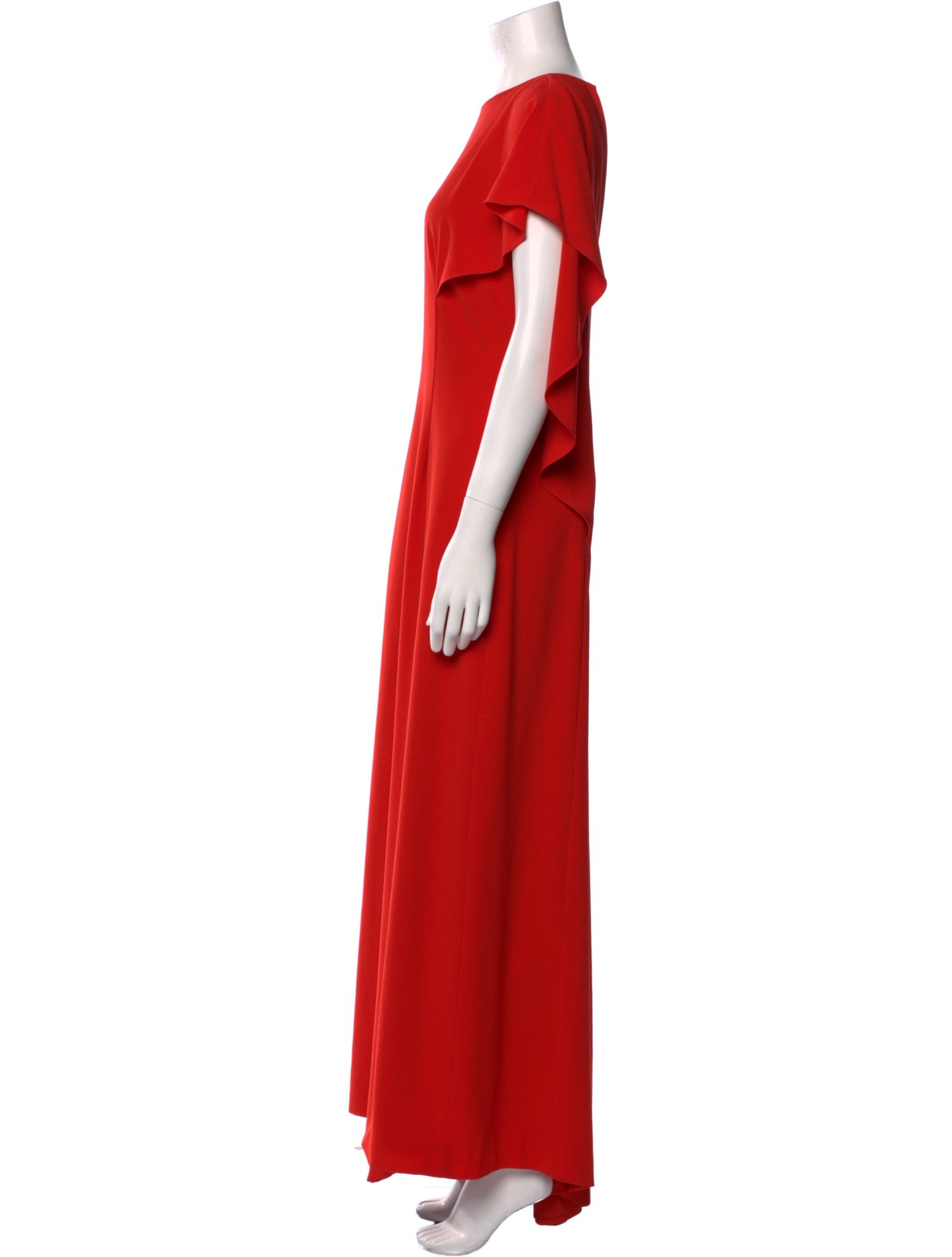 Halston Heritage Crew Neck Long Dress